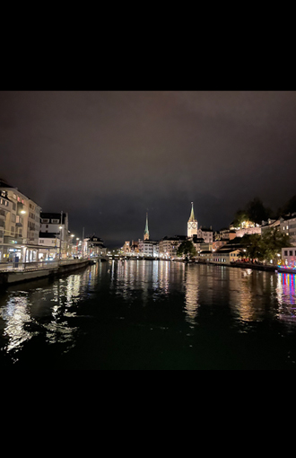 Zurich city by night.